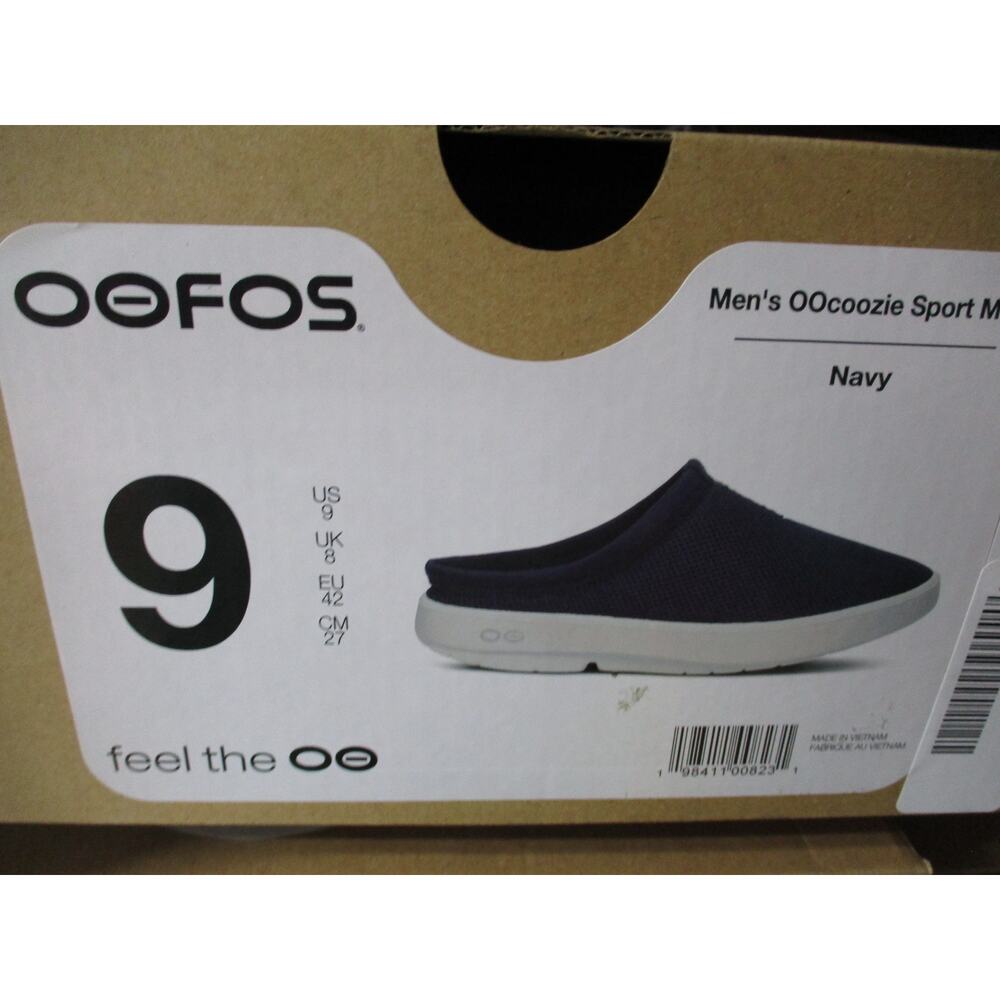 Oofos OOcoozie Sport Mule Navy Blue Slip On Comfort Shoes Mens Sz 9 - Picture 8 of 8